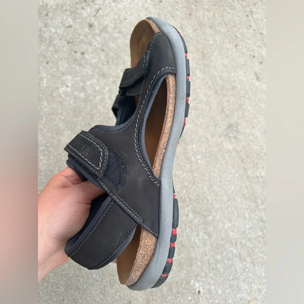 Naot Active Flow Black Leather Sport Sandals men's Size 46/ US 13- 13,5